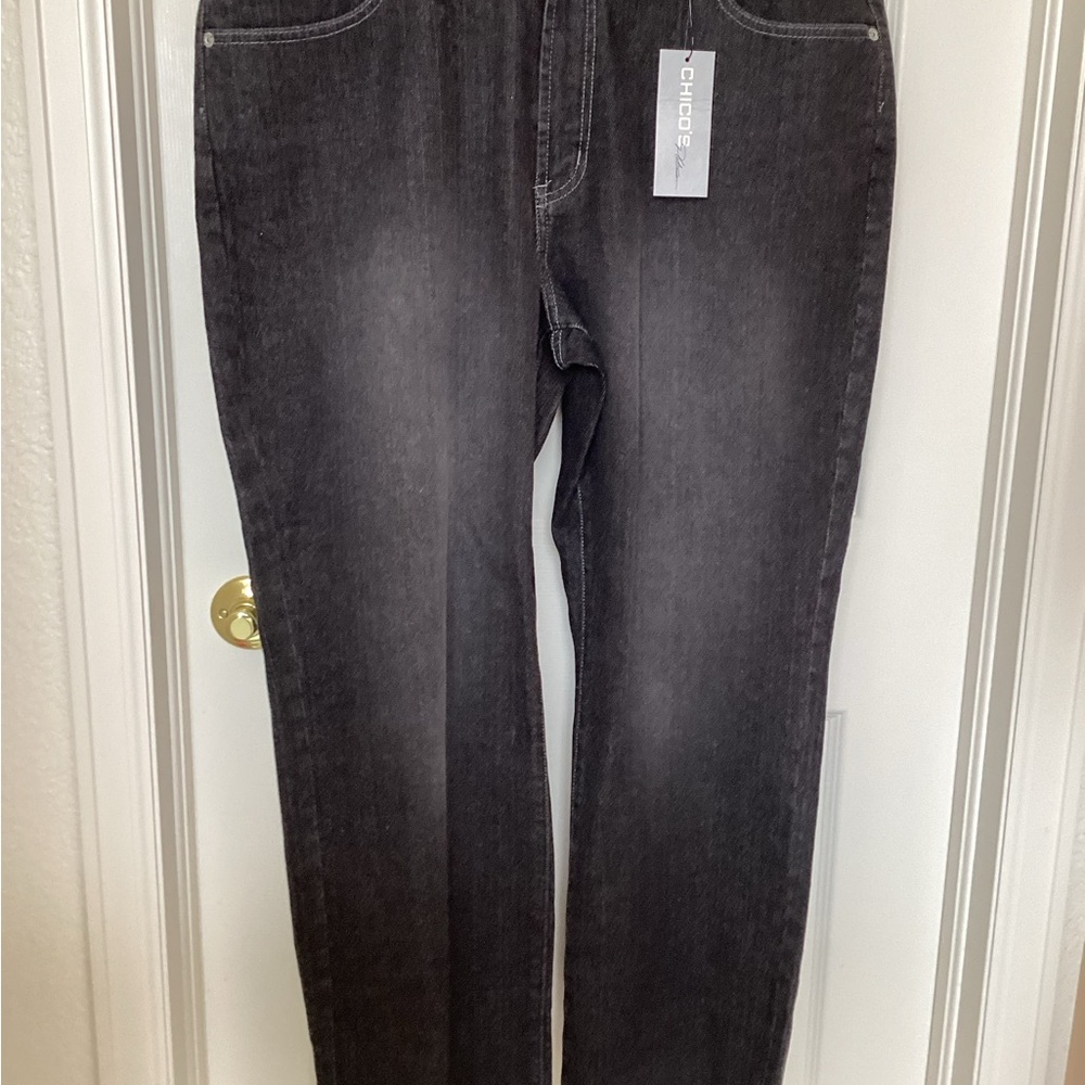 Chico's Black or Dark Gray Women’s Straight Jeans